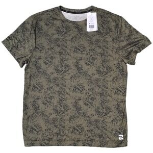 ZELOS‎ Men's M Green Abstract Print Short Sleeve Athletic T-Shirt NWT (AG)